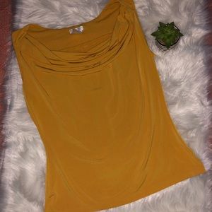 🍭Worthington Mustard Yellow Sleeveless Blouse